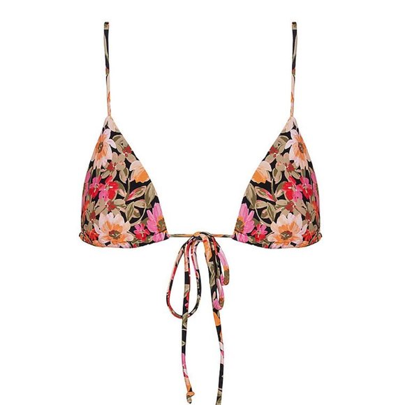 BNWT For Love & Lemons Vienna Floral Triangle Swim Top - Picture 3 of 8